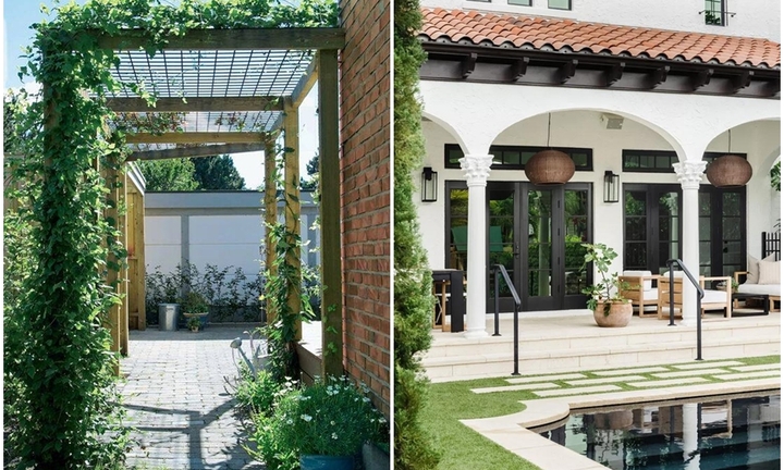 Gợi ý cách trang trí mái hiên trước nhà 