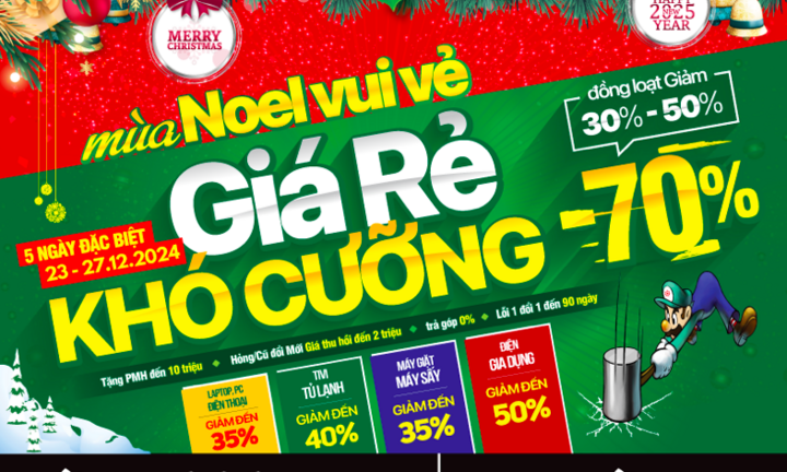 MediaMart giảm sốc đến 70% hàng nghìn sản phẩm nhân dịp Giáng sinh