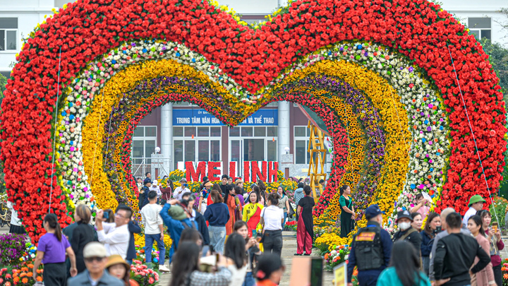 Người dân đổ về lễ hội hoa lớn nhất miền Bắc