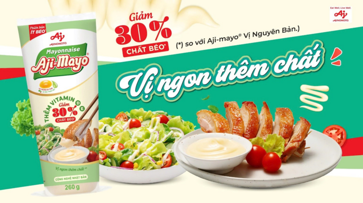 Có gì trong phiên bản Xốt Mayonnaise Aji-mayo® ít béo mới ra mắt?