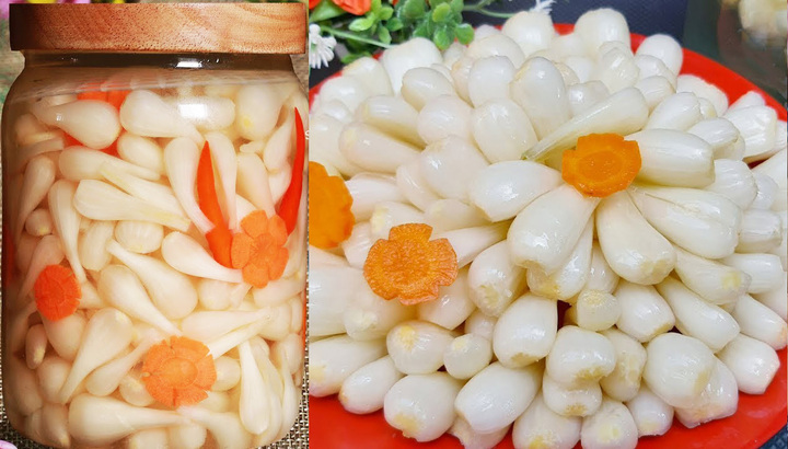 Cách làm củ kiệu chua ngọt đơn giản 