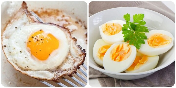 Trứng luộc và trứng ốp la, loại nào tốt hơn?