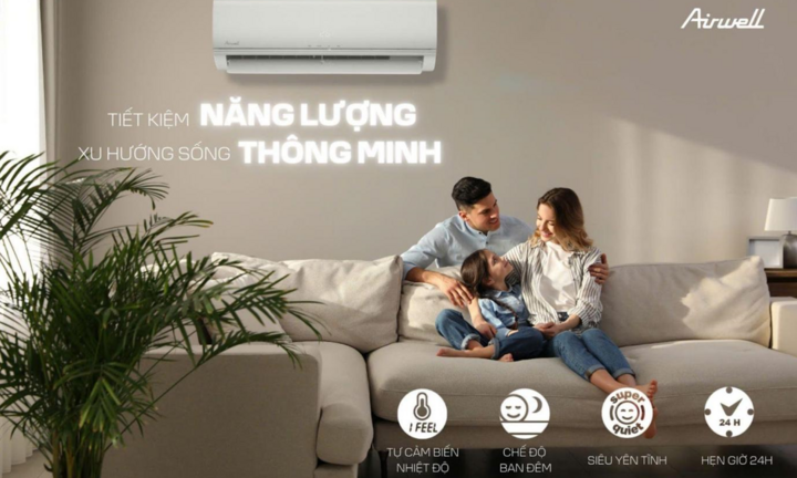 Airwell - giải pháp tiết kiệm năng lượng vượt trội cho gia đình