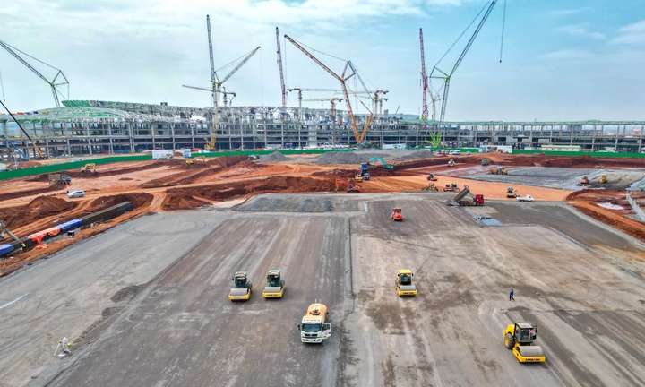 Tăng tốc trên đại công trường sân bay Long Thành những ngày đầu năm 2025