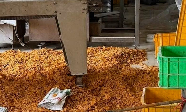 Rùng mình xưởng bim bim ở Hà Nội, xác chuột bốc mùi hôi thối tại khu sản xuất