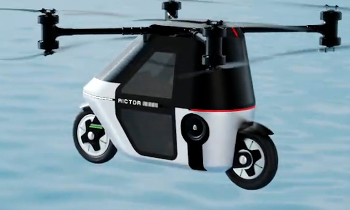 Xe máy bay tốc độ 100 km/h tự động cất hạ cánh