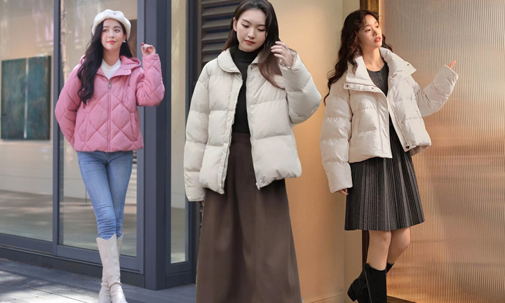 Cách biến hóa áo phao vừa giữ ấm vừa giúp vóc dáng thon gọn