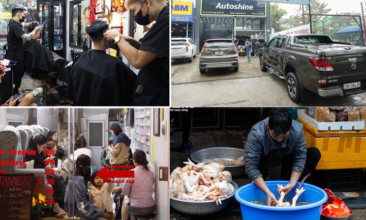 Làm không ngơi tay, thợ rửa xe, cắt tóc 'hái' ra tiền ngày giáp Tết