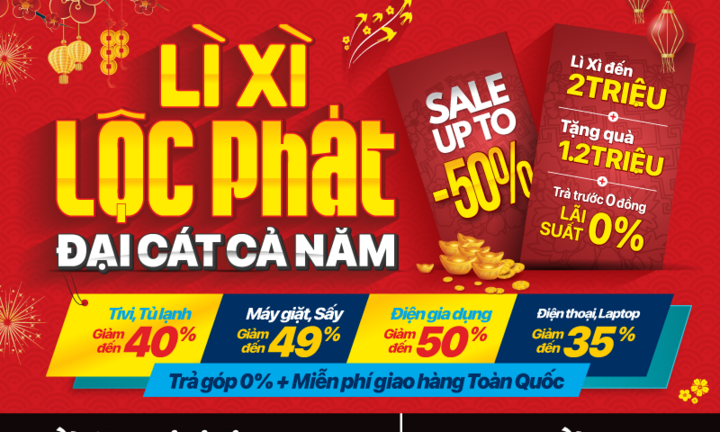 MediaMart lì xì lớn đầu năm, giảm giá cực sốc đến 50% hàng nghìn mặt hàng