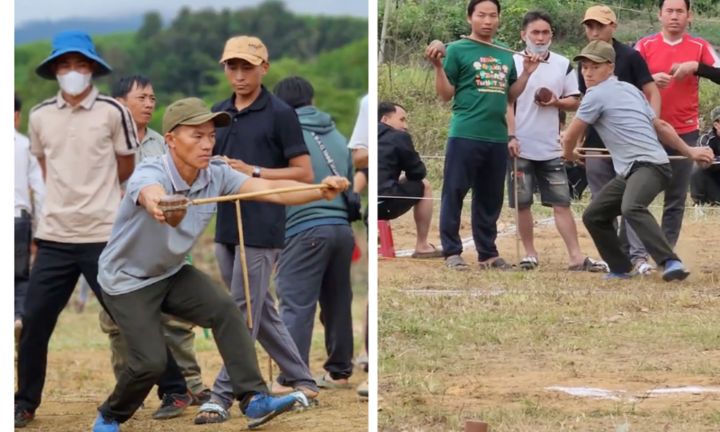 Chàng trai H'Mông gây sốt mạng với clip về trò chơi đánh cù 