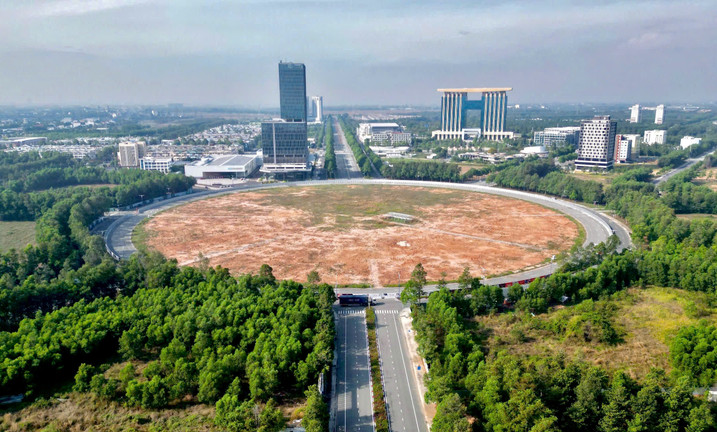 Cận cảnh 'siêu vòng xoay' 2.400 tỷ đồng chứa ga metro ở Bình Dương