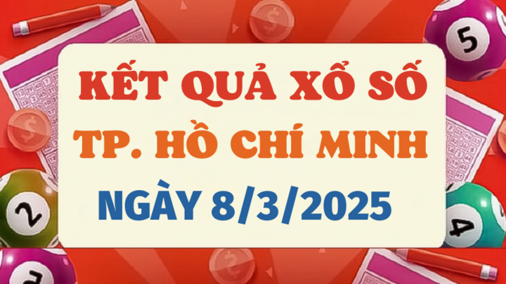 Trực tiếp kết quả xổ số TP.HCM hôm nay 8/3/2025 - XSHCM 8/3