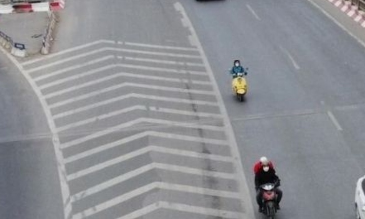 Mức phạt khi vi phạm vạch xương cá dành cho ô tô 