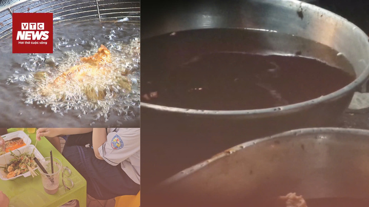 Rùng mình chảo dầu đen kịt, xiên bẩn 'tái sinh' không đếm xuể