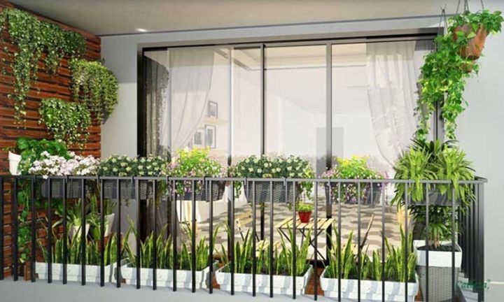 Những mẫu thiết kế ban công nhà phố đẹp hút mắt