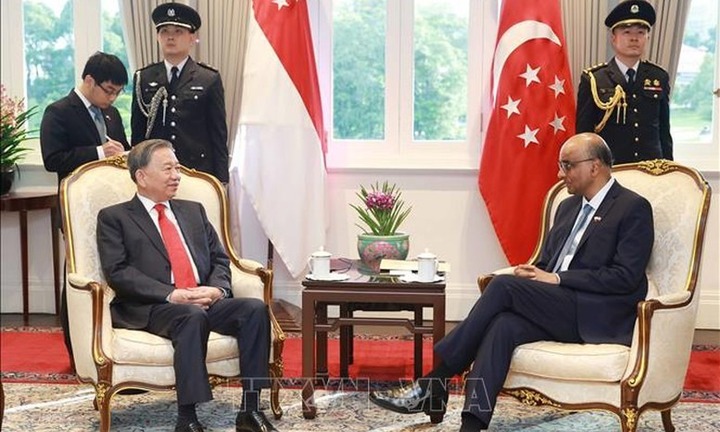 Tổng Bí thư Tô Lâm hội kiến Tổng thống Singapore