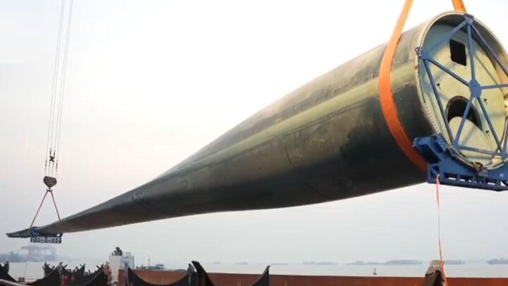Lưỡi tuabin gió ngoài khơi ở Trung Quốc dài 133m