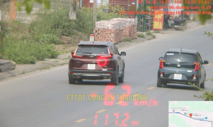 Danh sách ô tô chạy quá tốc độ bị phạt nguội ở Thái Bình