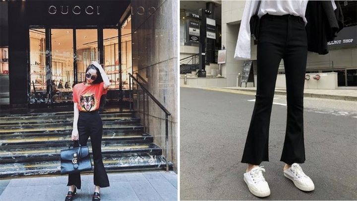 Chân cong có nên mặc quần ống loe?