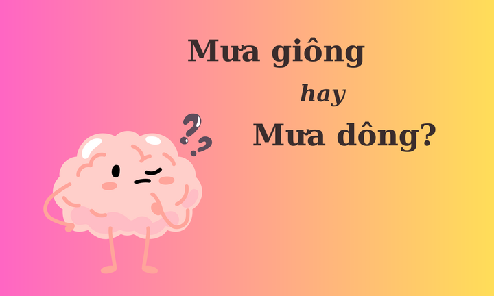 90% người nhầm lẫn: 'Mưa giông' hay 'mưa dông'?