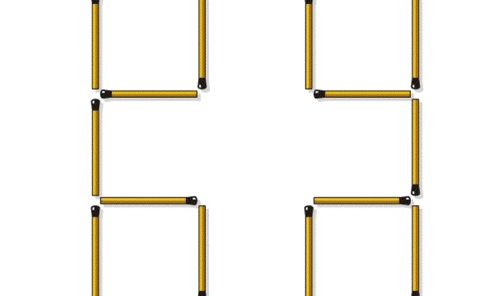 Thách thức thiên tài: Di chuyển 2 que diêm để tạo ra 7 hình vuông