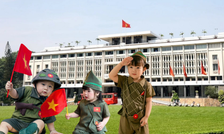 Trào lưu 'em bé yêu nước' lan tỏa khắp mạng xã hội trước thềm đại lễ 30/4