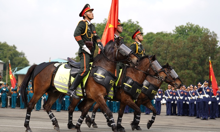 Ngắm dàn kỵ binh tinh nhuệ vượt hơn 1.700km vào Nam chuẩn bị đại lễ 30/4