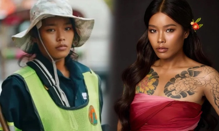 Đang quét rác gặp nhiếp ảnh gia, nữ lao công thành người mẫu nổi như cồn 