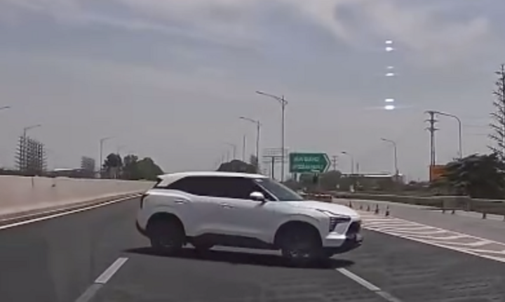 Xử phạt nữ tài xế quay xe đi ngược chiều trên cao tốc Hà Nội - Hải Phòng