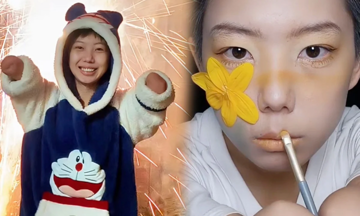 Mất cả hai tay, cô gái xinh đẹp vẫn làm chuyên gia trang điểm, thi cưỡi ngựa