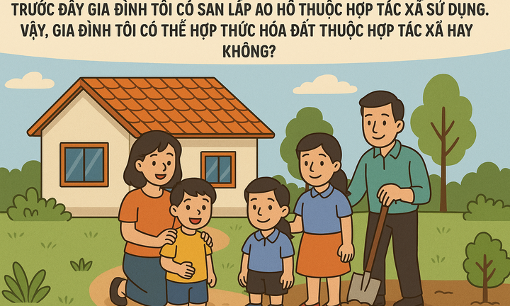 San lấp ao hồ thuộc hợp tác xã, có hợp thức hóa được không?