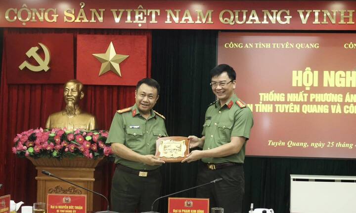 Công an tỉnh Tuyên Quang, Hà Giang thống nhất phương án hợp nhất