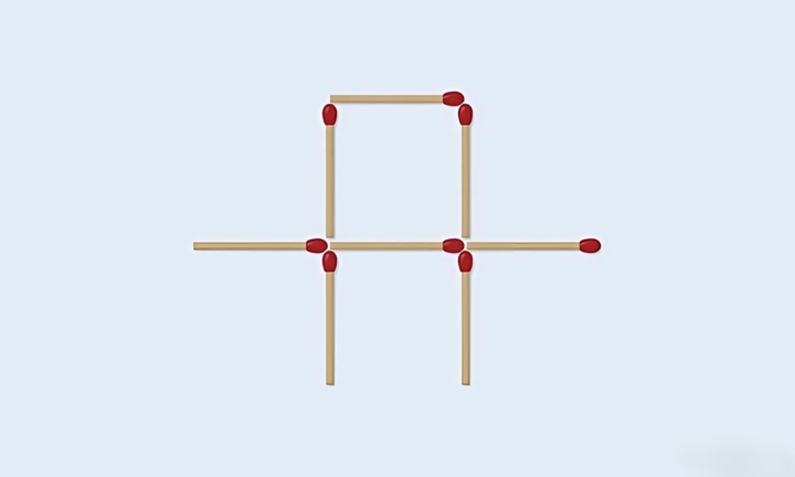 Di chuyển que diêm để có 2 hình vuông