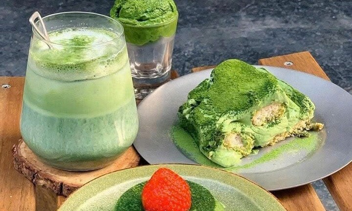 Cơn sốt matcha latte nhuộm xanh quán cà phê, tiệm trà sữa