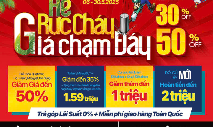 Tưng bừng đón hè rực cháy - MediaMart giảm đến 50% hàng nghìn sản phẩm