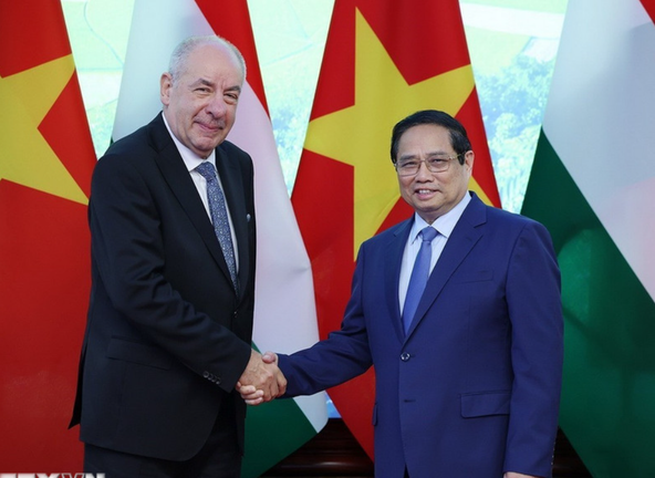Thủ tướng Phạm Minh Chính hội kiến Tổng thống Hungary Sulyok Tamas