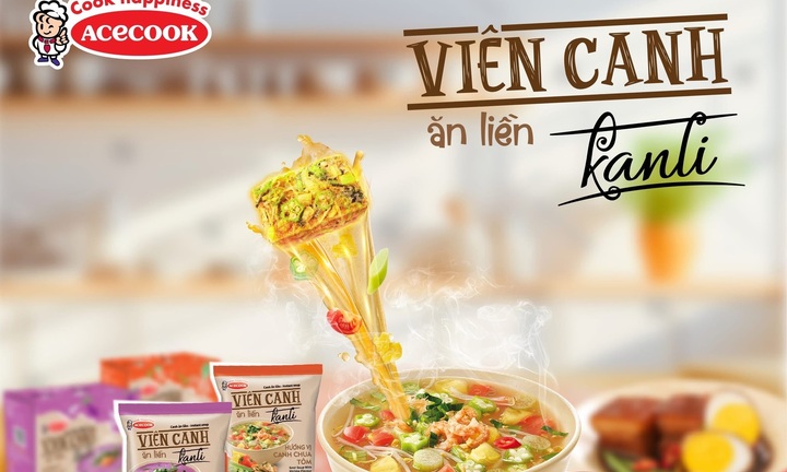 Acecook Việt Nam ra mắt bộ đôi Viên canh Kanli và Gia vị chiên cơm Rang Rang