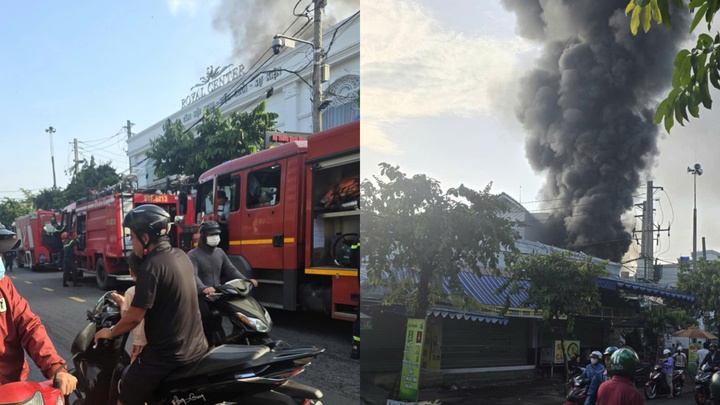 Cháy lớn tại trung tâm tiệc cưới ở TP.HCM