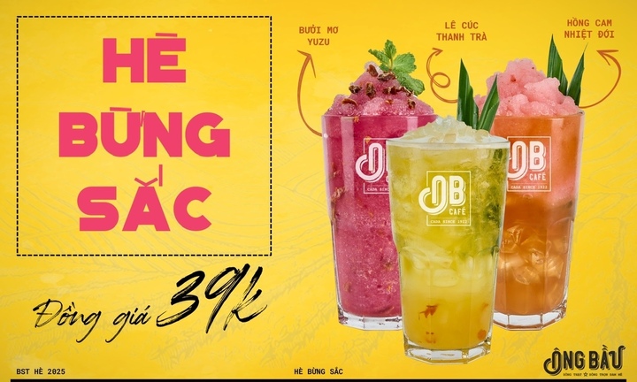 Cà phê Ông Bầu ra mắt bộ sưu tập thức uống mới