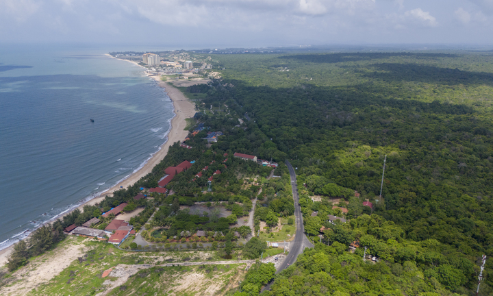 Toàn cảnh vị trí xây dựng cao tốc từ Hồ Tràm đến sân bay Long Thành