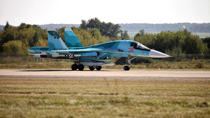 Tiêm kích bom Su-34 của Nga rơi khi bay huấn luyện