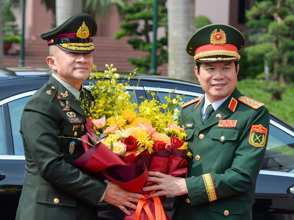 Đại tướng Nguyễn Tân Cương chủ trì lễ đón Tư lệnh Lực lượng Quốc phòng Thái Lan
