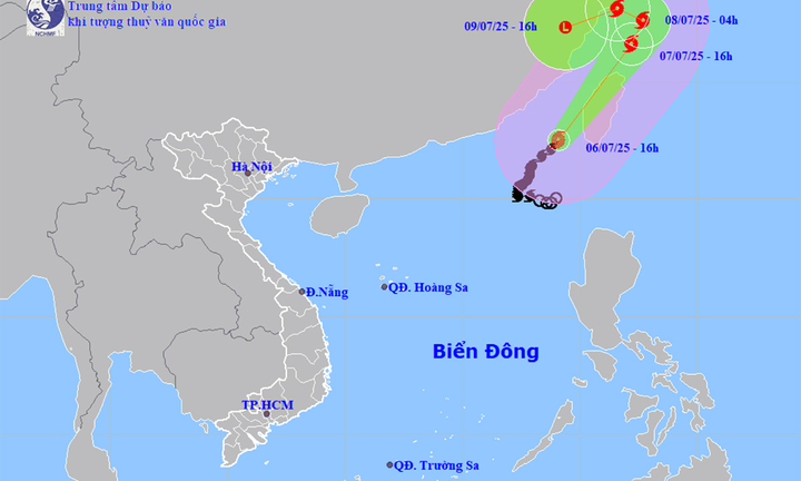 Bão số 2 Danas mạnh thêm, giật cấp 15 ở Biển Đông và dự báo thời tiết ngày 7/7