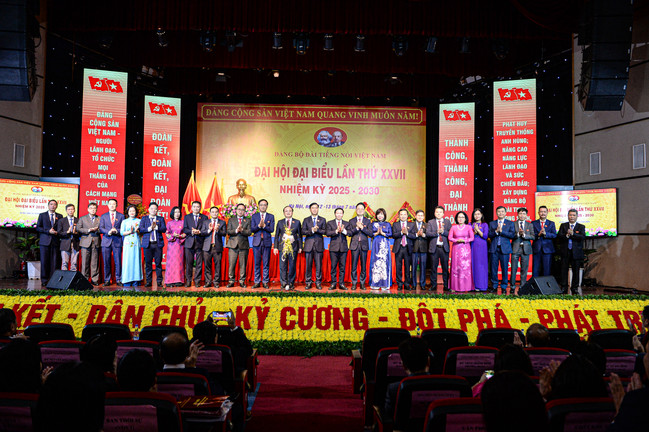 Toàn cảnh Đại hội Đại biểu Đảng bộ VOV lần thứ XXVII, nhiệm kỳ 2025-2030