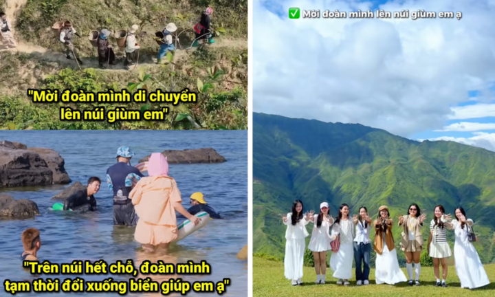 Vì sao câu 'mời đoàn mình di chuyển lên núi giúp em' thành hot trend?