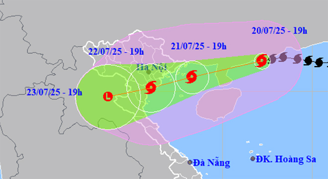 Bão số 3 Wipha giảm 1 cấp, dự báo mạnh trở lại, giật cấp 15 khi vào vịnh Bắc Bộ