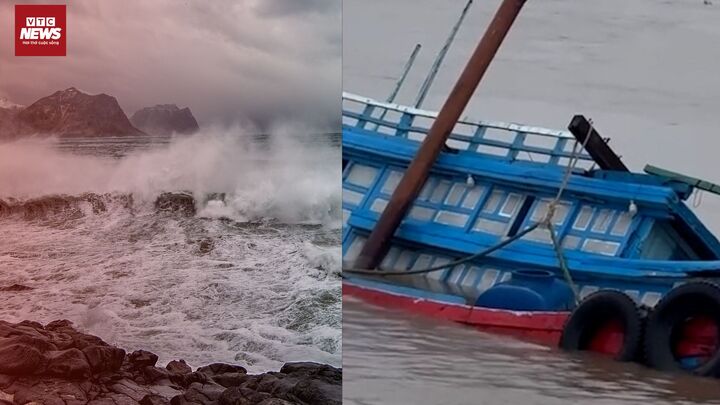 Bão số 3 Wipha: Gió lốc lật tàu cá, 9 thuyền viên thoát chết trong gang tấc