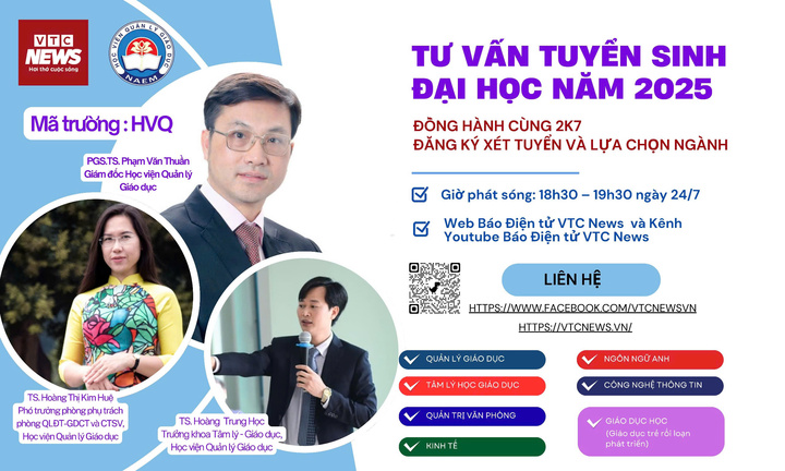 Trực tiếp: Tư vấn xét tuyển vào Học viện Quản lý Giáo dục 2025