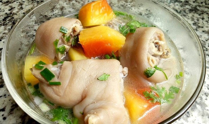 Cách nấu chân giò hầm đu đủ thơm ngon, đơn giản