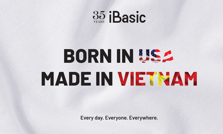 iBasic công bố slogan mới: 'Born in USA – Made in Vietnam'
